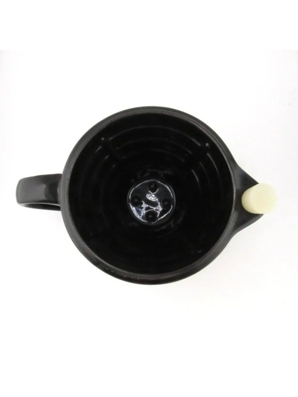 QSHAVE Cermamic Shaving Cream Warmer Scuttle Bowl, Black Men's Barber
